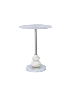 Celik Side Table Silver Metal