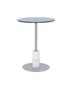 Astle Side Table Silver Metal