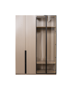 Dalin 8 Doors Clear Black Wood Glass