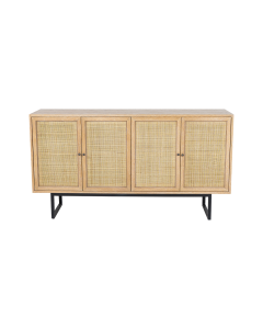 Lum Side Drawers Black Veneer Metal