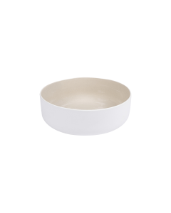 Rock Salad Bowls Matte White Ceramic