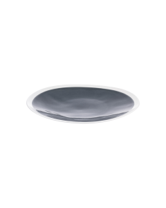 Duke Plate Charcoal White Ceramic