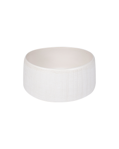 Amira Bowl Hessian White Ceramic