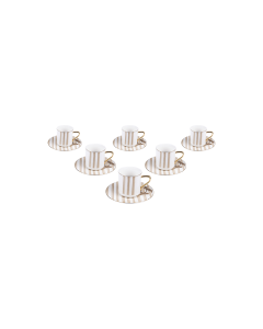 Hafok Milk Cup & Saucer Gold Ceramic