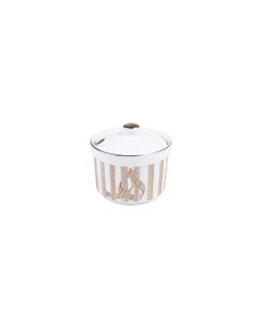 Hafok Sugar Pot Gold Ceramic