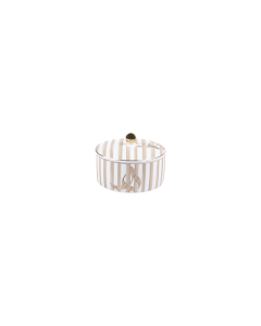 Hafok Jar With Lid Gold Ceramic
