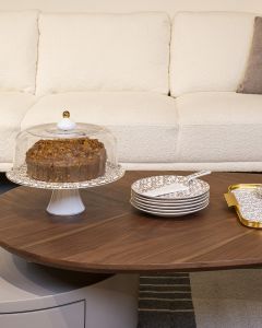 Ebomy Cake Stand Set Gold Ceramic
