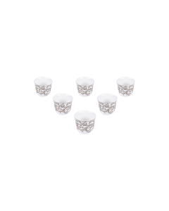 Nordic Gahwa Cup Silver Ceramic