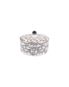 Nordic Jar With Lid Silver Ceramic