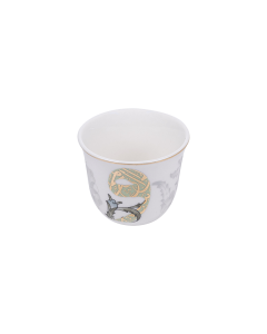 Leno Gahwa Cup Gold Ceramic