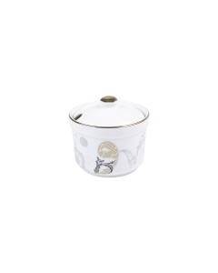 Leno Sugar Pot Gold Ceramic