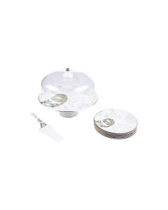 Leno Cake Stand Set Gold Ceramic
