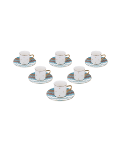 Celo Coffee Cup & Saucer Gold Ceramic