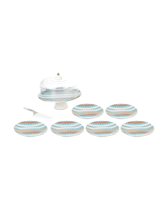 Celo Cake Stand Set Gold Ceramic