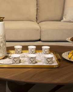 Lazio Gahwa Cup Silver Ceramic