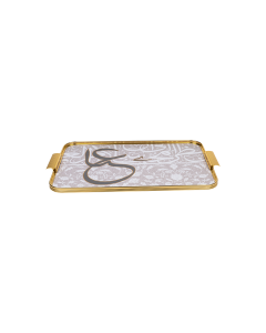 Lazio Tray Silver Ceramic