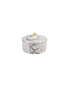 Lazio Jar With Lid Silver Ceramic