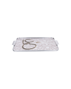 Afra Tray Silver Ceramic