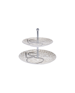 Afra Plate Silver Ceramic