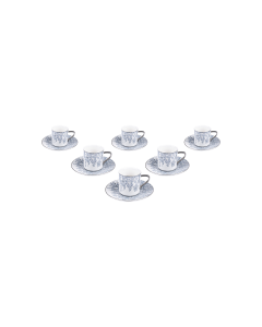 Luneato Cup & Saucer Silver Ceramic