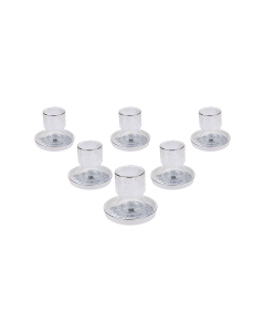 Luneato Ceramic Tea Glass & Saucer - Silver