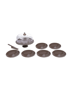 Mimosa Cake Stand Set Gold Ceramic