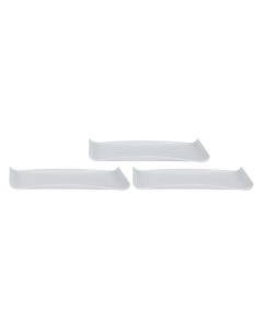 Ando Ceramic Rectangle Plate Set - White 