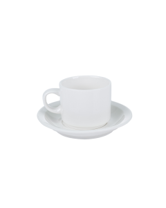 Ducale Cup & Saucer White Ceramic