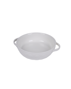Osier Baking Plate White Ceramic