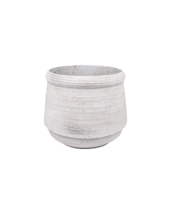 Viola Plant Pot Antique White Cement