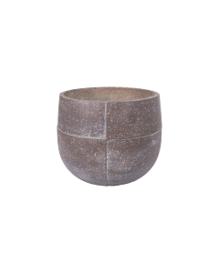 Elri Plant Pot Coffee Brown Cement