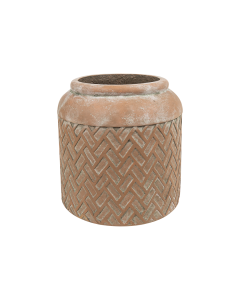 Bilu Plant Pot Red Cement