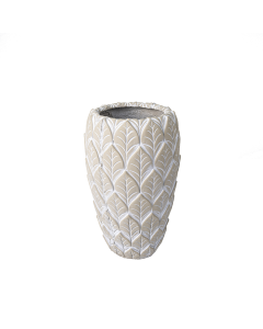 Mari Plant Pot Light Brown Cement