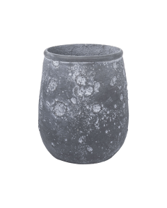 Ruscus Plant Pot Coffee White Cement