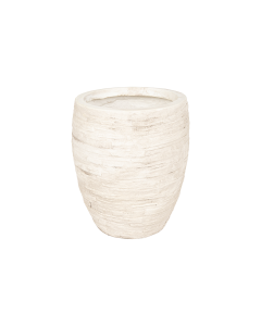 Tiarella Plant Pot White Cement