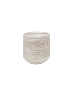 Verbena Plant Pot White Cement