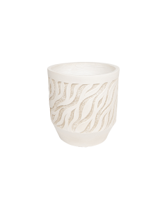 Narcissus Plant Pot White Cement