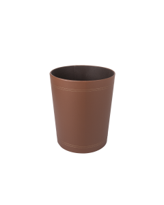 Drape Trash Can Caramel PU Leather