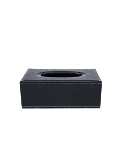 Mystic Tissue Box Black PU Leather