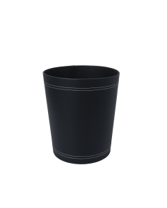 Firsco Trash Can Black PU Leather