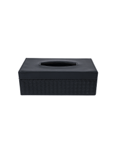 Junie Tissue Box PU Leather Black