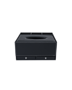 Obet Tissue Box Black PU Leather