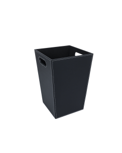Obet Trash Can Black PU Leather