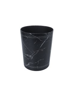 Danil Trash Can Black PU Leather