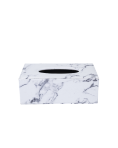Rezz Tissue Box White PU Leather
