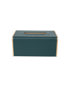 Basti Tissue Box Black Green PU Leather