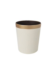Bezzi Trash Can White PU Leather
