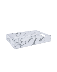 Trend Tray White Leather Cardboard