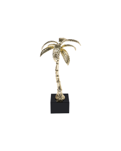 Coconut Table Decor Gold Black Glass