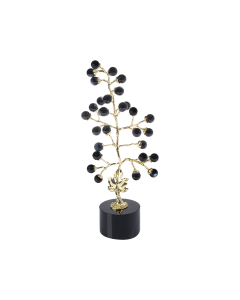 Grape Table Decor Gold Black Iron Glass